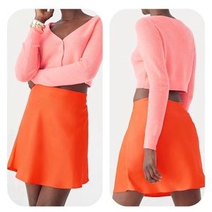 NWOT J Crew Gwen Slip Mini Skirt